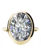 Винтаж Кольцо Циркон 14-кв Желтое золото vrc285y